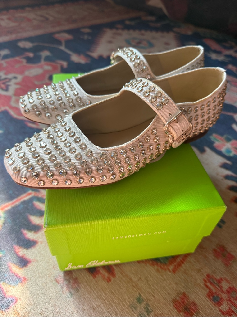 Sam Edelman Michaela ivory Studded Mary Jane Flats - Picture 3 of 4